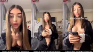 Elanur Ayan ifşa Siyah gömlekli yayın videosu